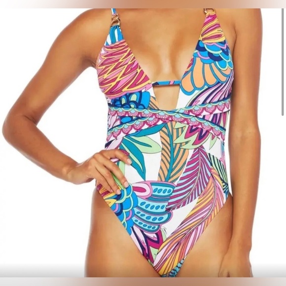 Trina Turk Swim Paros 1P Empire Waist Swimsuit - Multi
